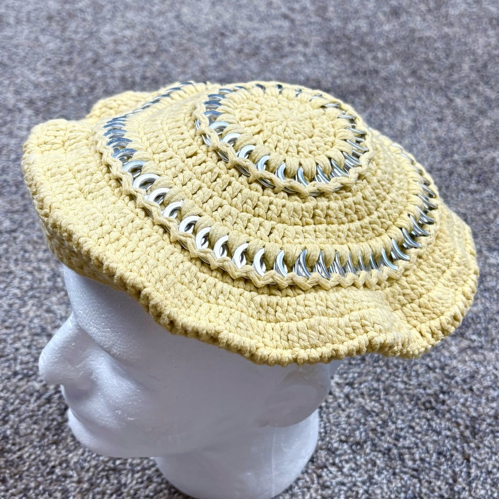 GANNI Cotton Crochet Knit Beret - Picture 2 of 6